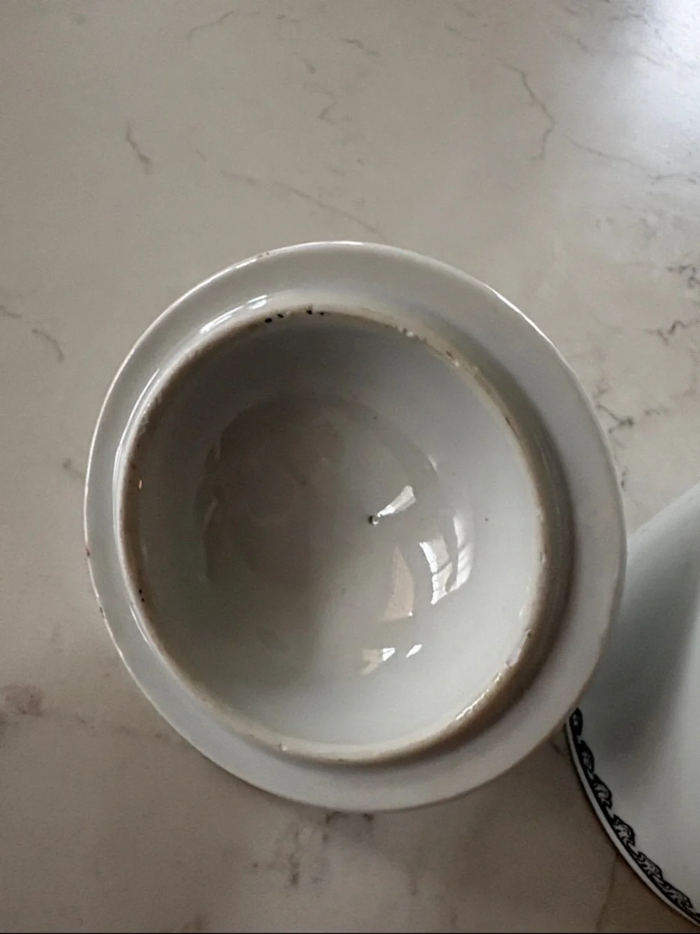 Vintage Chinese‎ floral/bird mug with cover